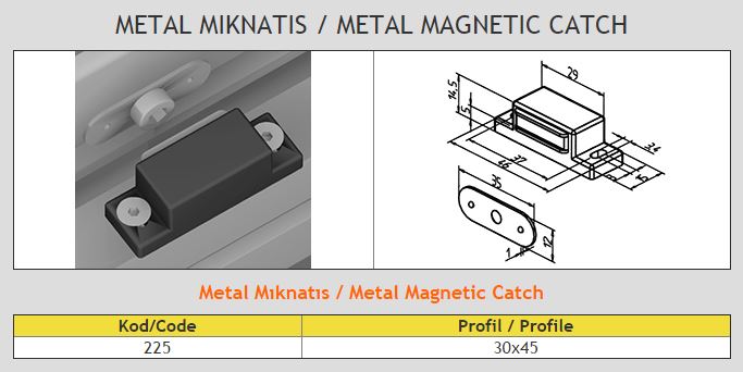 Metal Magnetic Catch